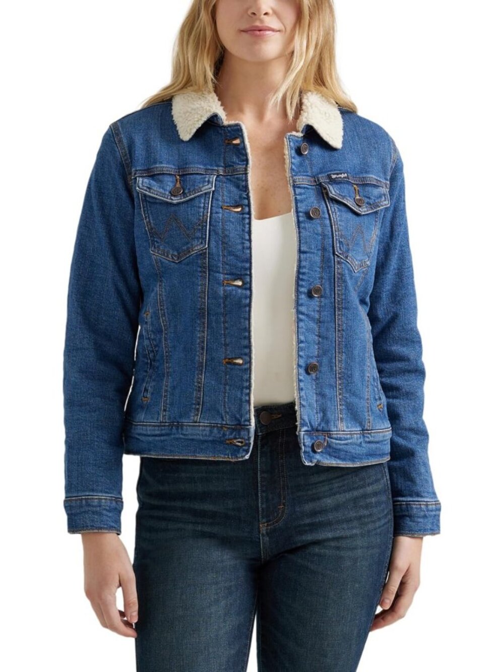 Wrangler Women's Sherpa Lined Denim Jacket